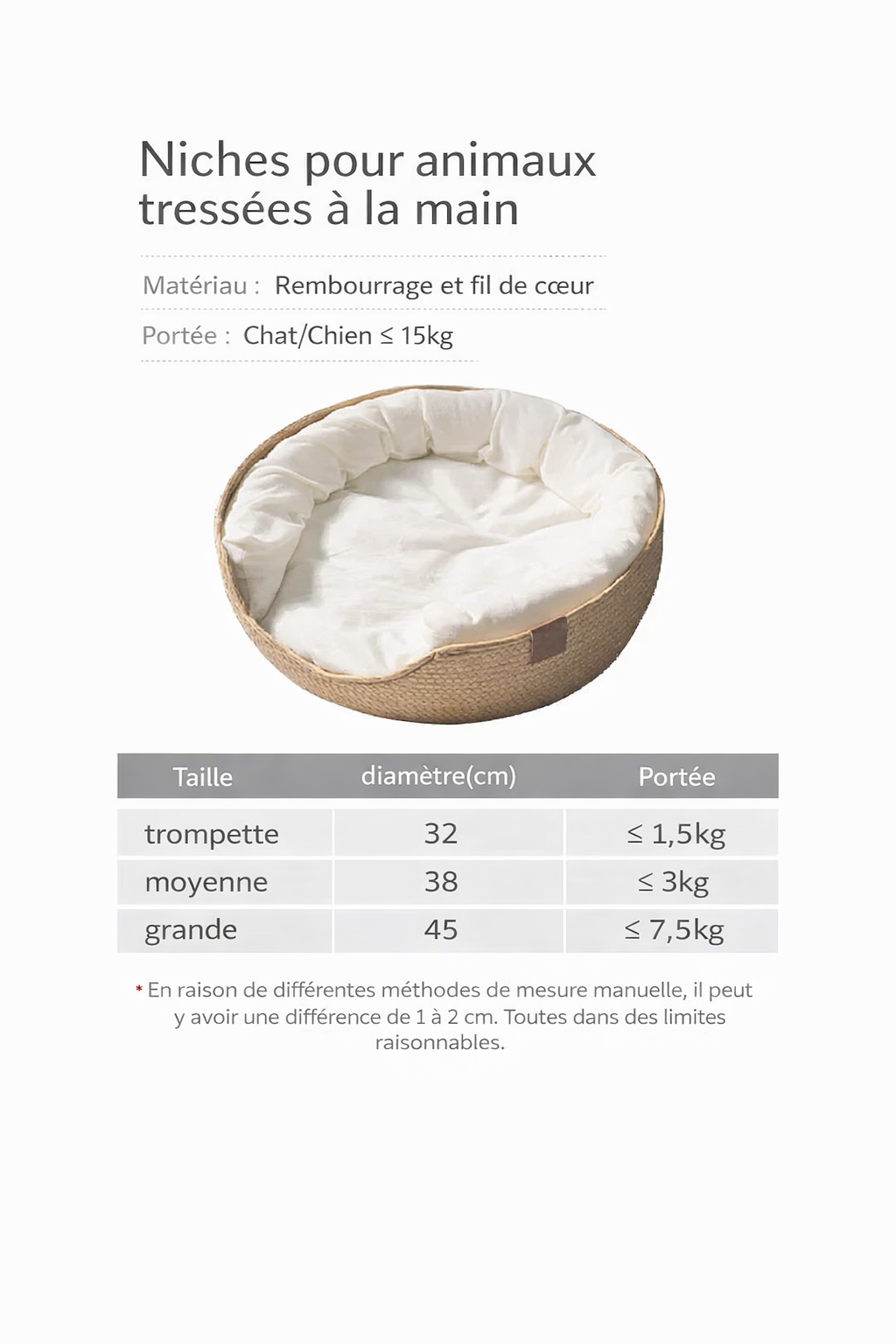 Panier Nid Tissé à la Main