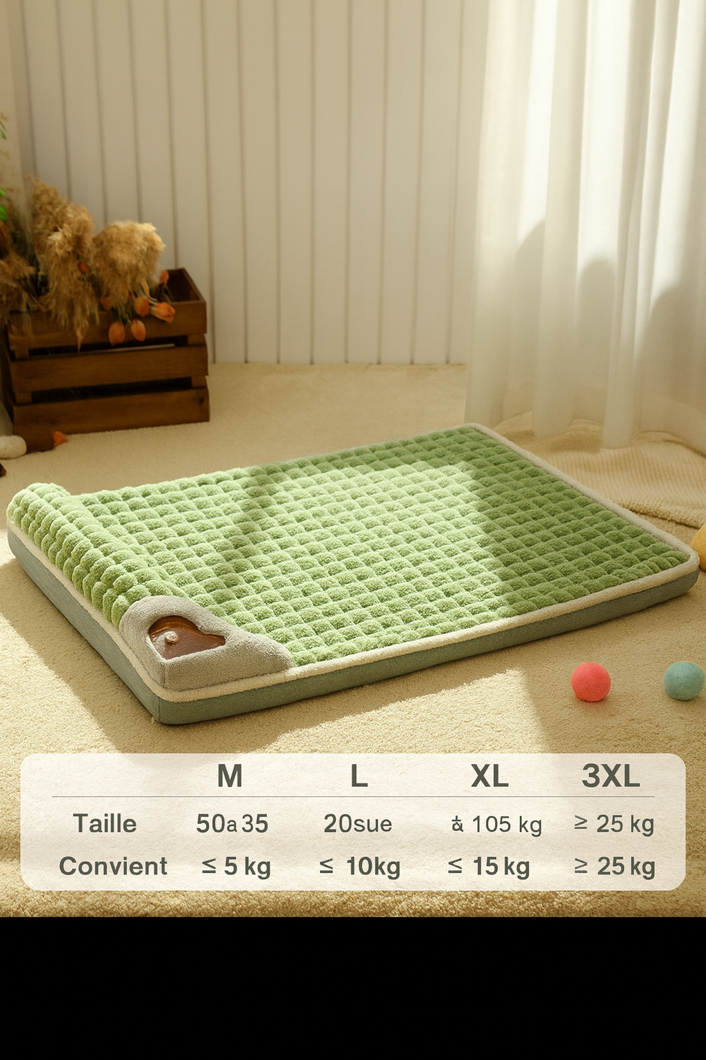 lit pour chien à mémoire de forme, confort ultime