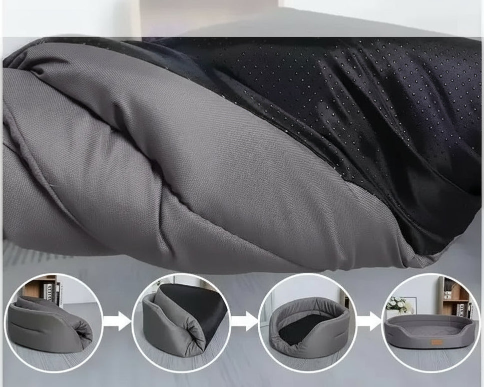 Lit pour chien  chaud et moelleux en tissu de corail