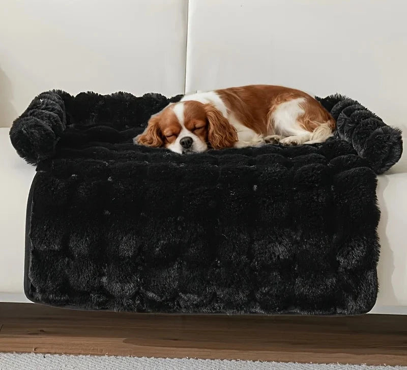 Lit pour chien en fausse fourrure