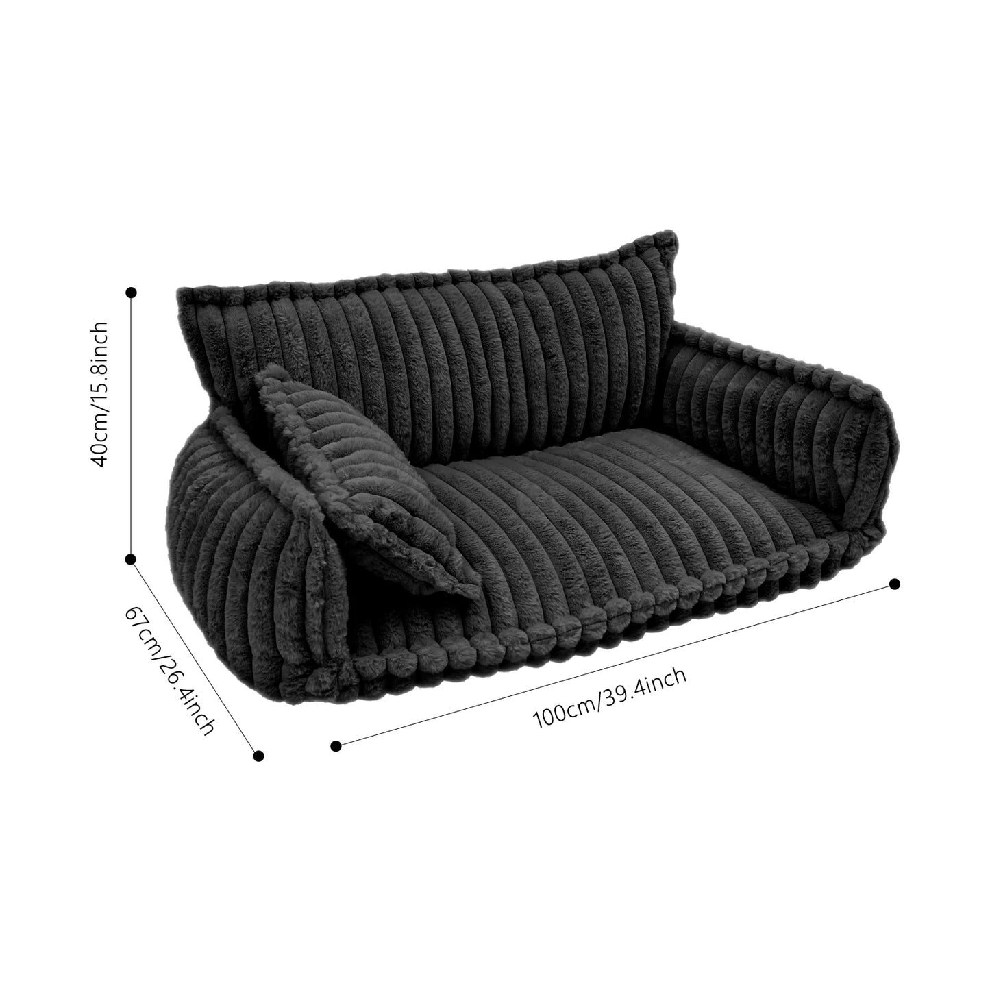 Lit pour chien en peluche