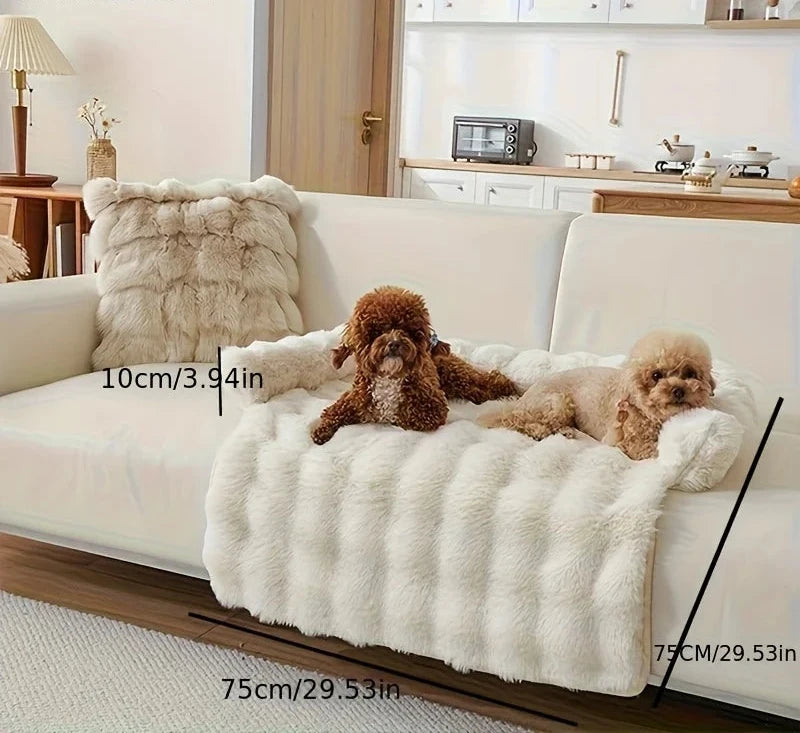 Lit pour chien en fausse fourrure