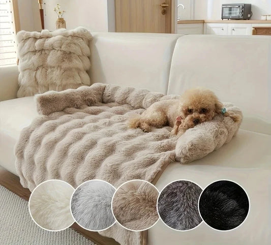 Lit pour chien en fausse fourrure