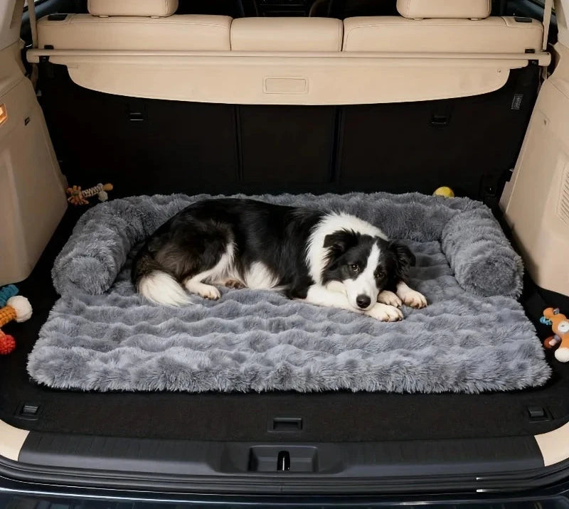 Lit pour chien en fausse fourrure