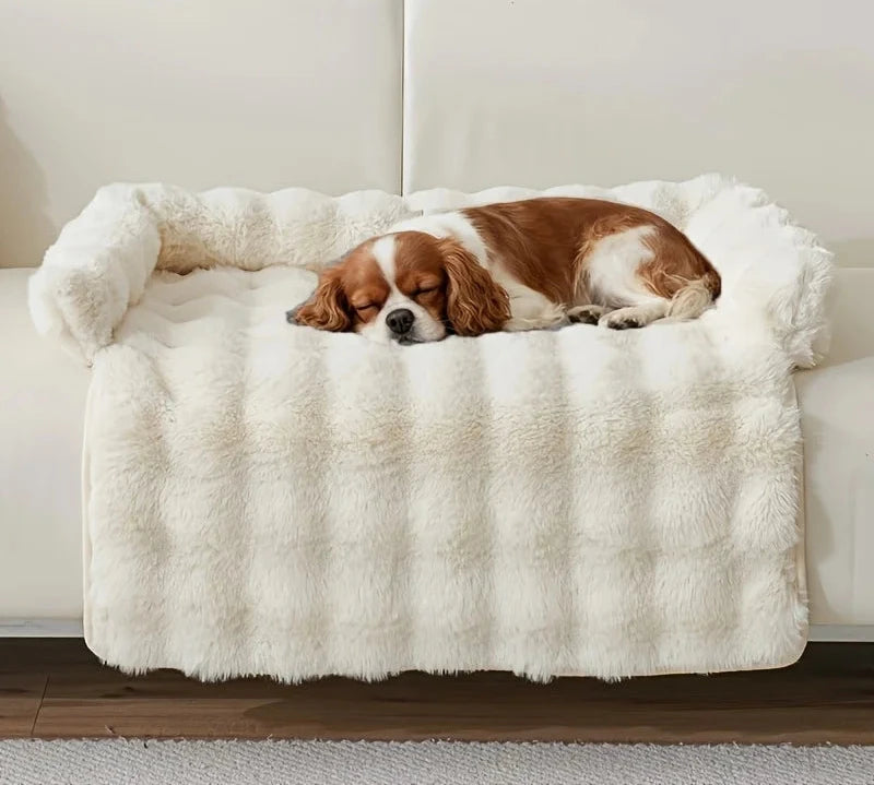 Lit pour chien en fausse fourrure