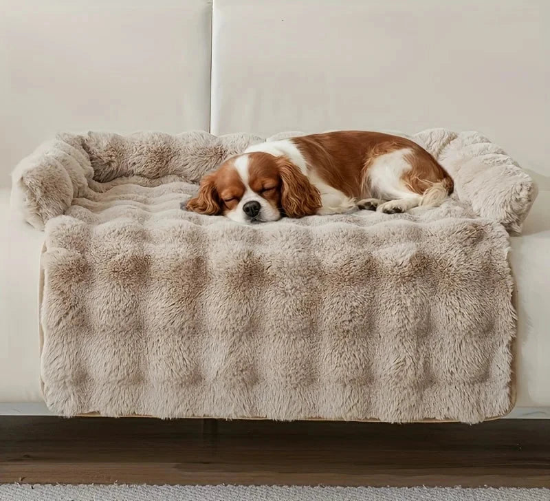 Lit pour chien en fausse fourrure