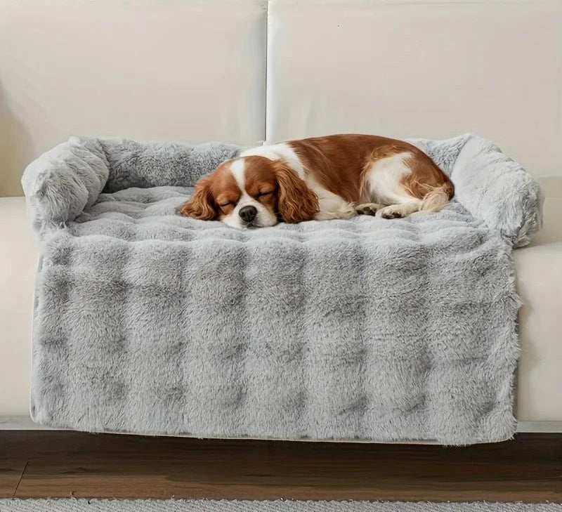 Lit pour chien en fausse fourrure